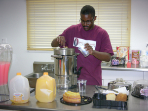 Preparing refreshments