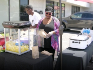 Popcorn station is ready