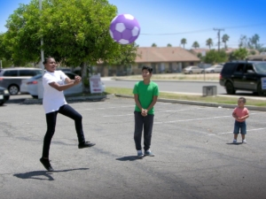 Playing with bounce ball